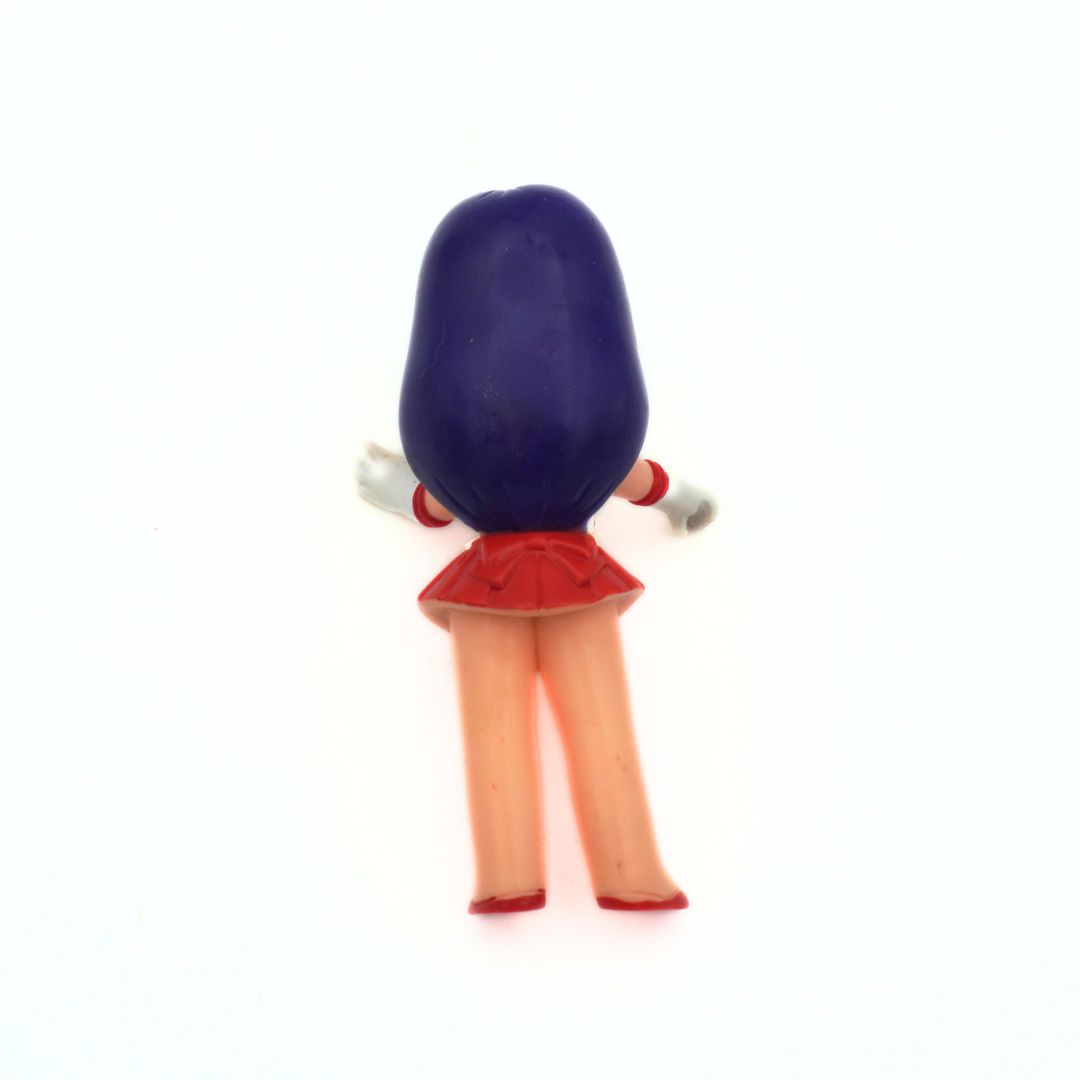 Photo of the back of a 1994 Sailor Mars figurine released by BanPresto