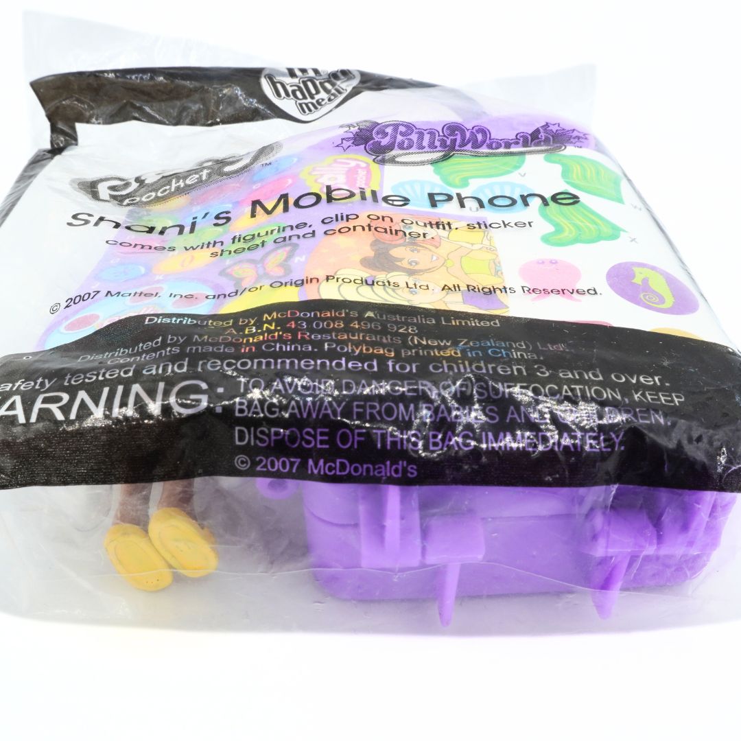 Shani's Mobile Phone toy from McDonald's in packaging with visible branding