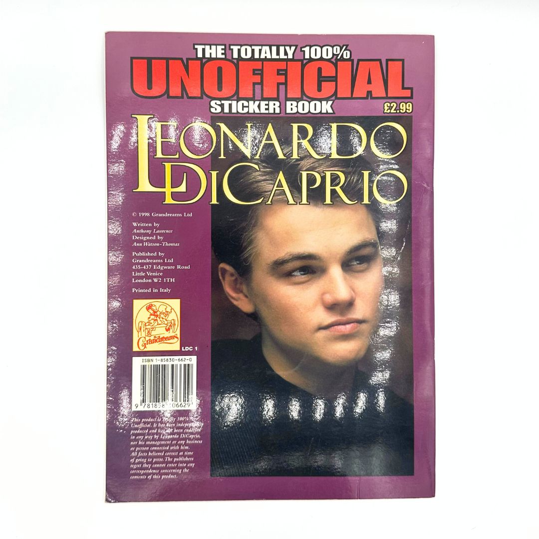 1998 Leonardo DiCaprio Sticker Book