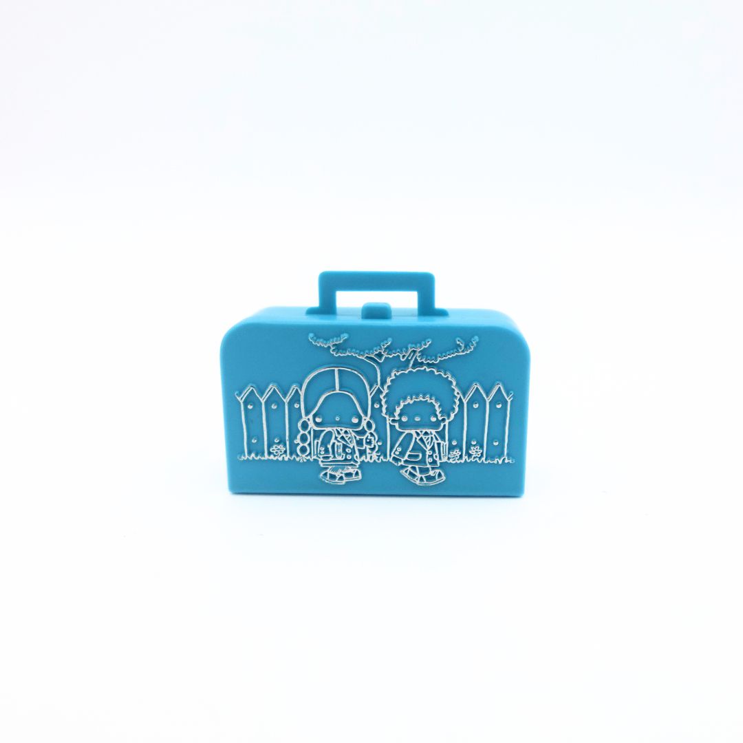 1976 Sanrio Patty and Jimmy Mini Blue Suitcase