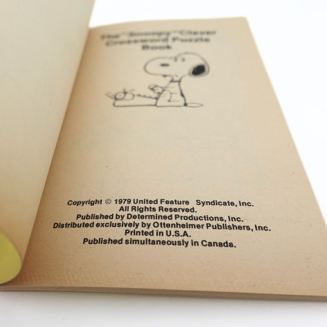 1979 The Snoopy Clever Crossword Puzzle Book