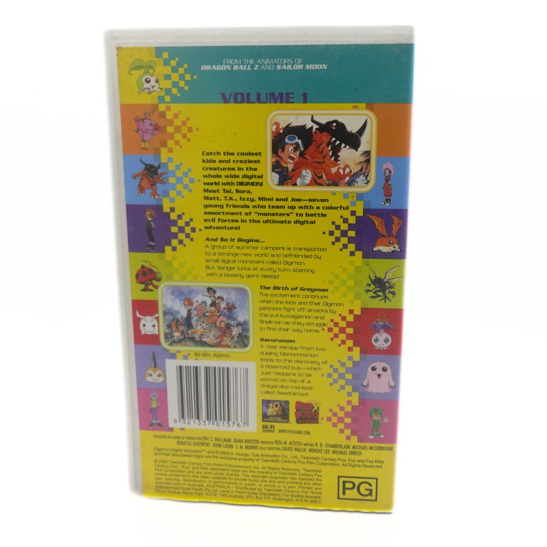 1999 Digimon Volume 1 VHS
