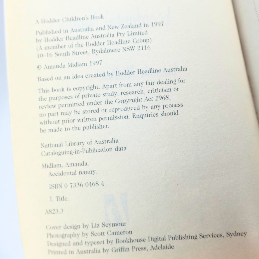 1997 The Accidental Nanny by Amanda Midlam