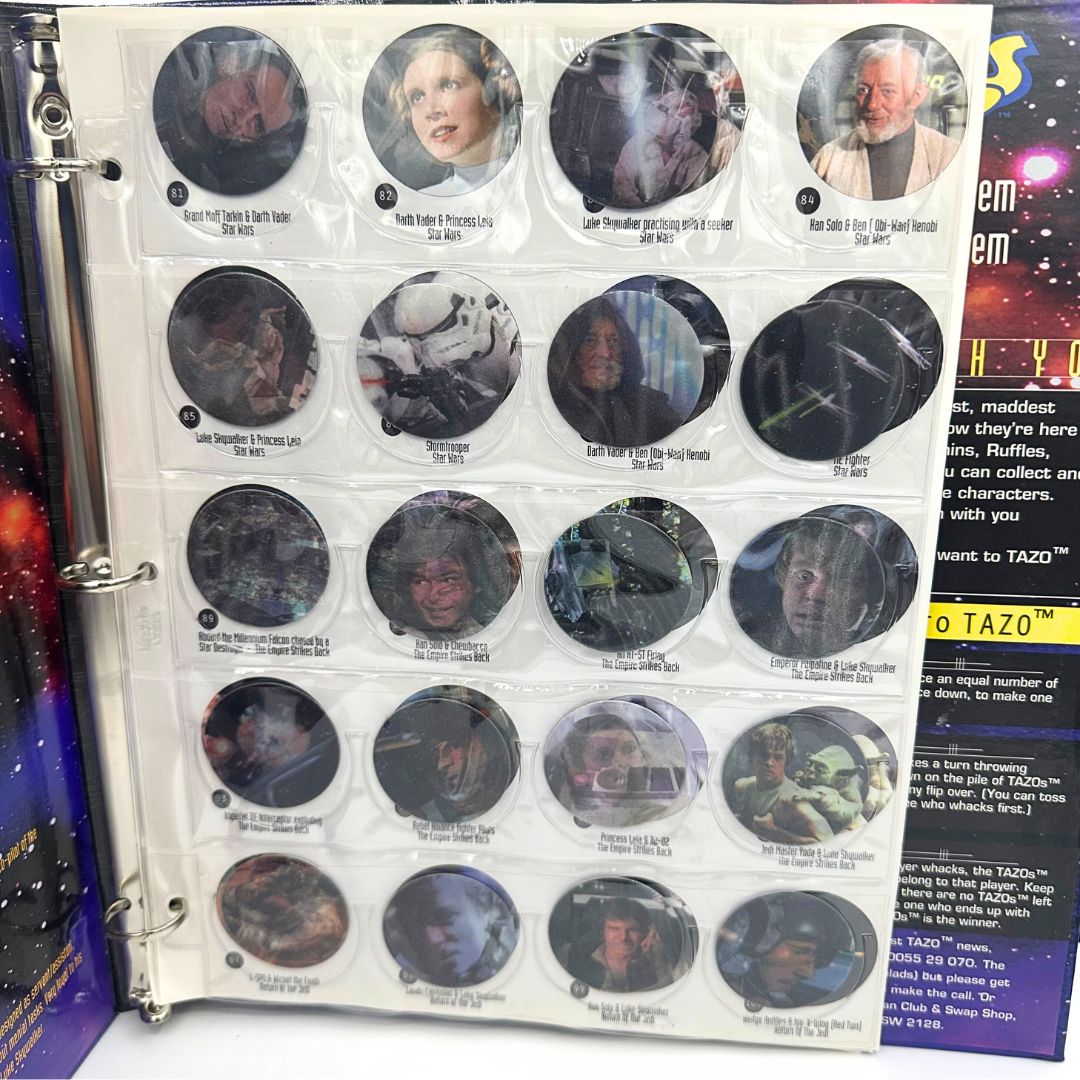 Star Wars Tazos in Collectors Album
