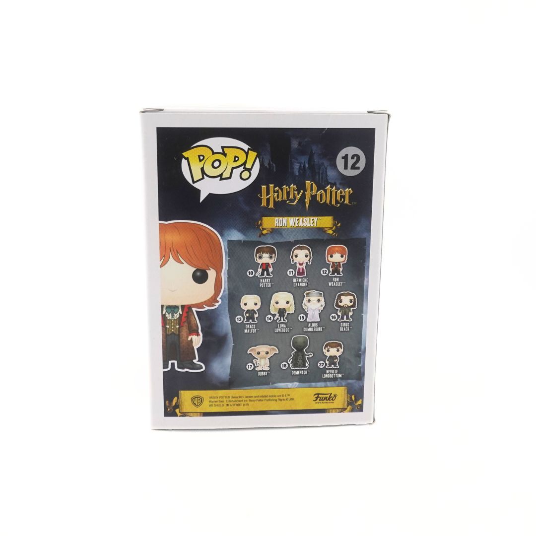 Back of the Ron Weasley Harry Potter 12 Funko Pop box featuring other characters