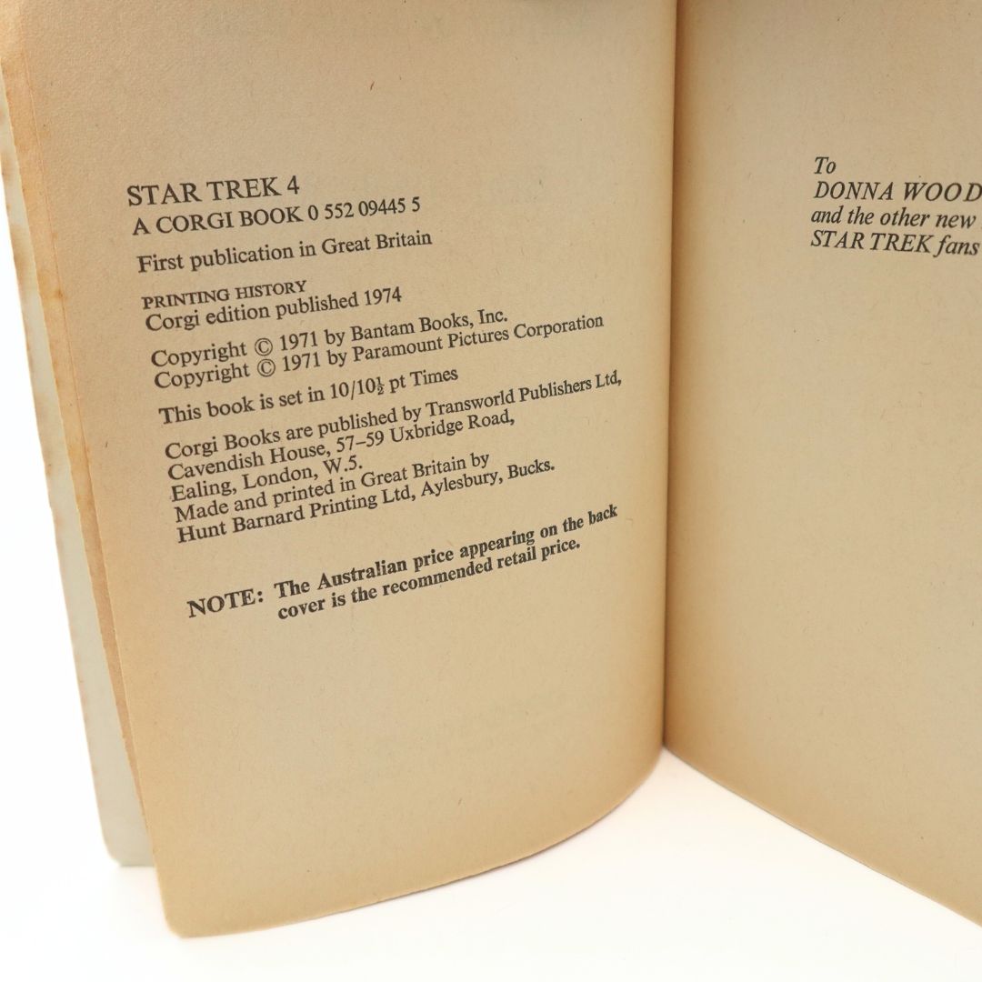 1971 Star Trek 4 Book