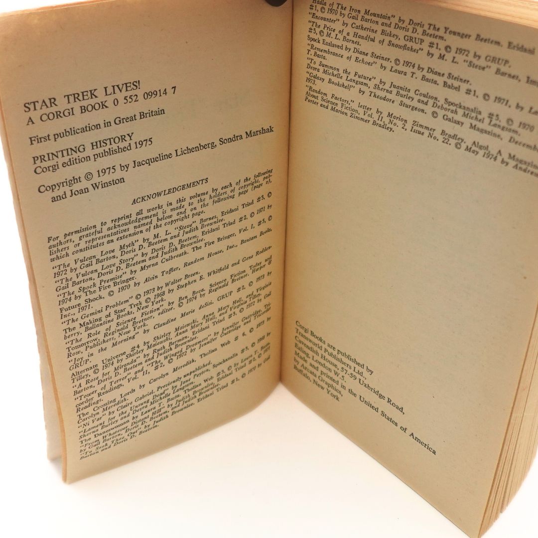 1975 Star Trek Lives! Paperback