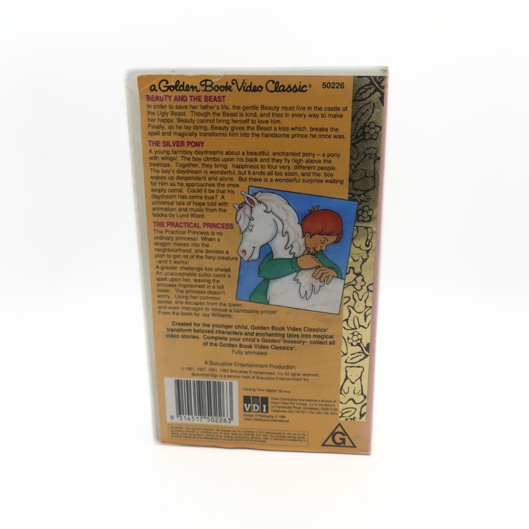 1991 A Golden Book Video Classic Beauty and the Beast VHS