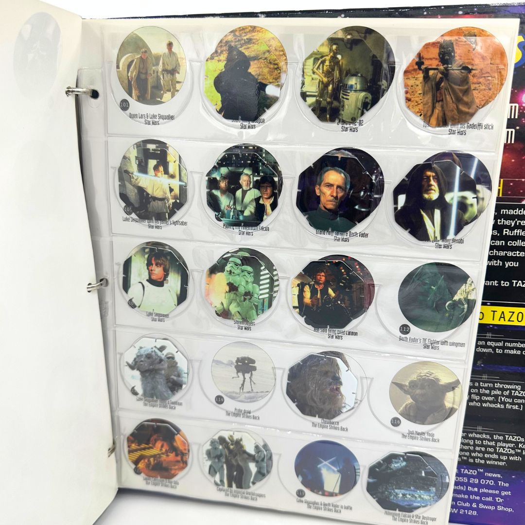 Star Wars Tazos in Collectors Album