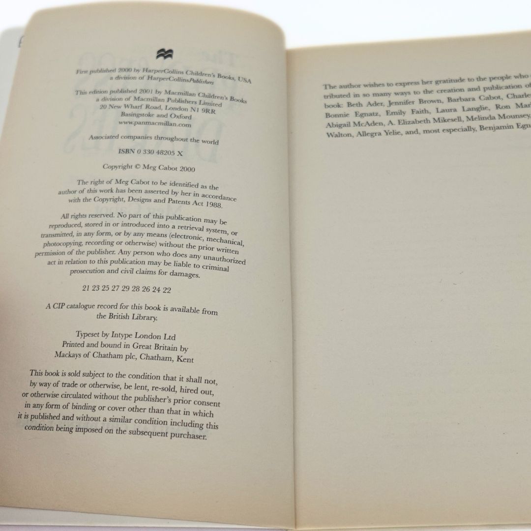 2001 The Princess Diaries by Meg Cabot