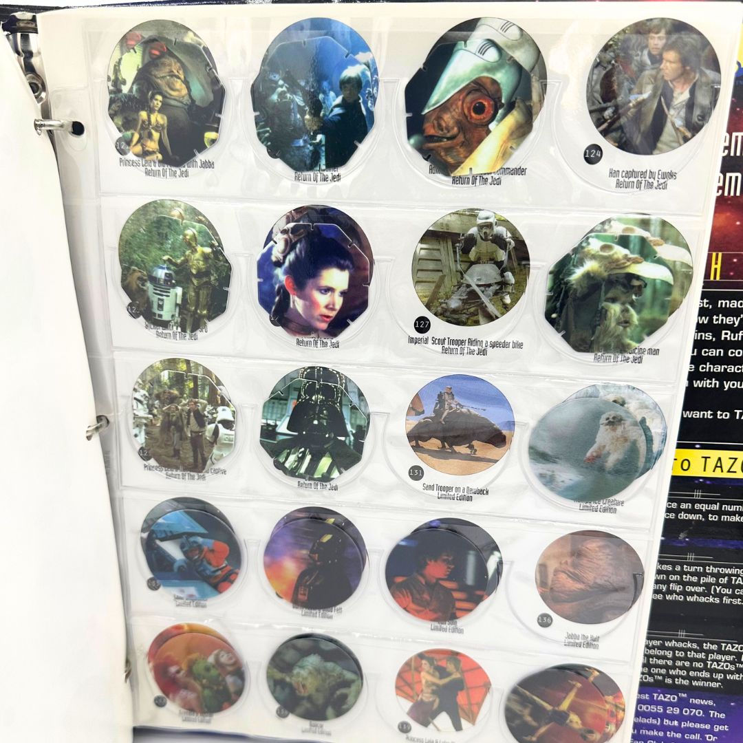 Star Wars Tazos in Collectors Album