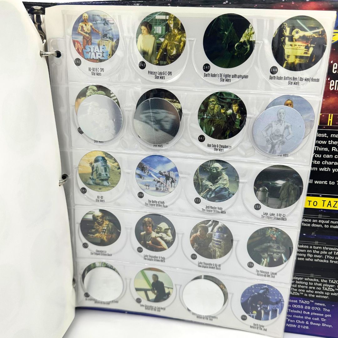 Star Wars Tazos in Collectors Album