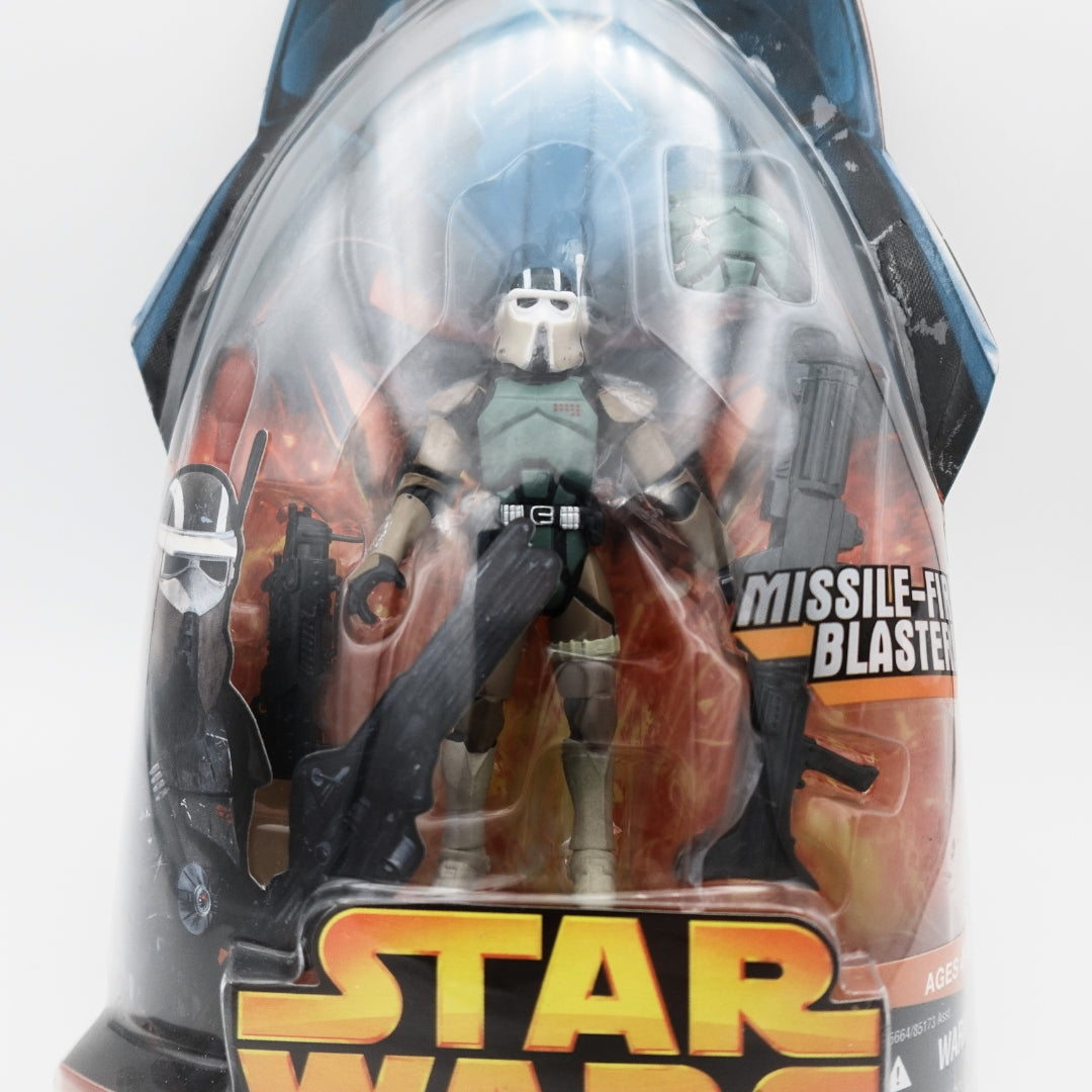 Armoured AT-RT Driver in its original packaging, surrounded by its accessories