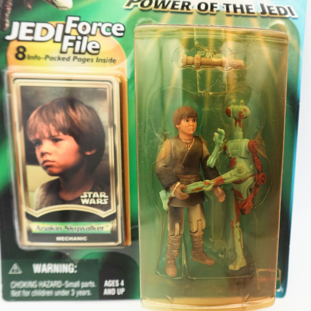 Year 2000 Anakin and Droid figurine released in the Power of the Jedi series of toys