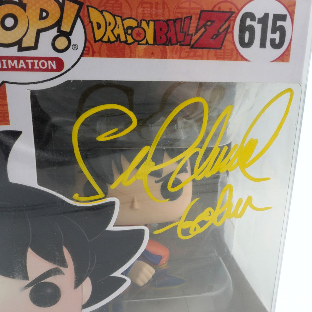 Funko Pop! Dragon Ball Z figure with autograph in packaging