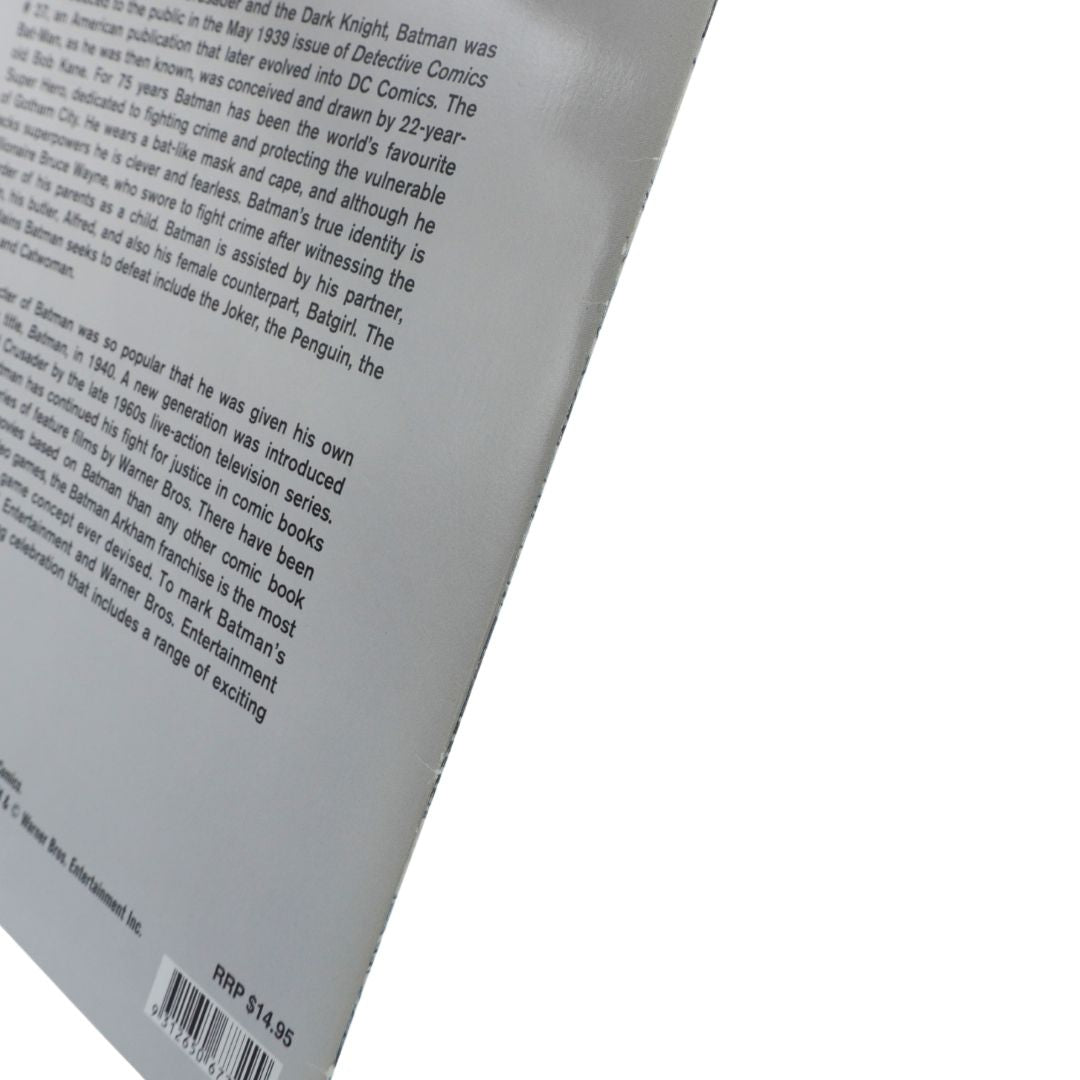 Close-up of the back cover of a paperback book, showing printed text and a barcode on a white background.