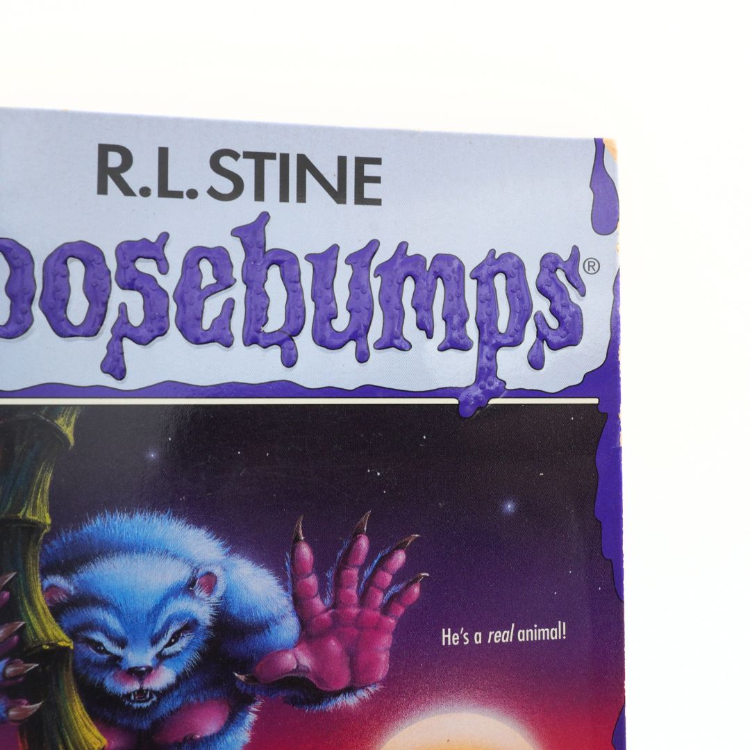 Top right corner torn on a vintage Goosebumps book cover