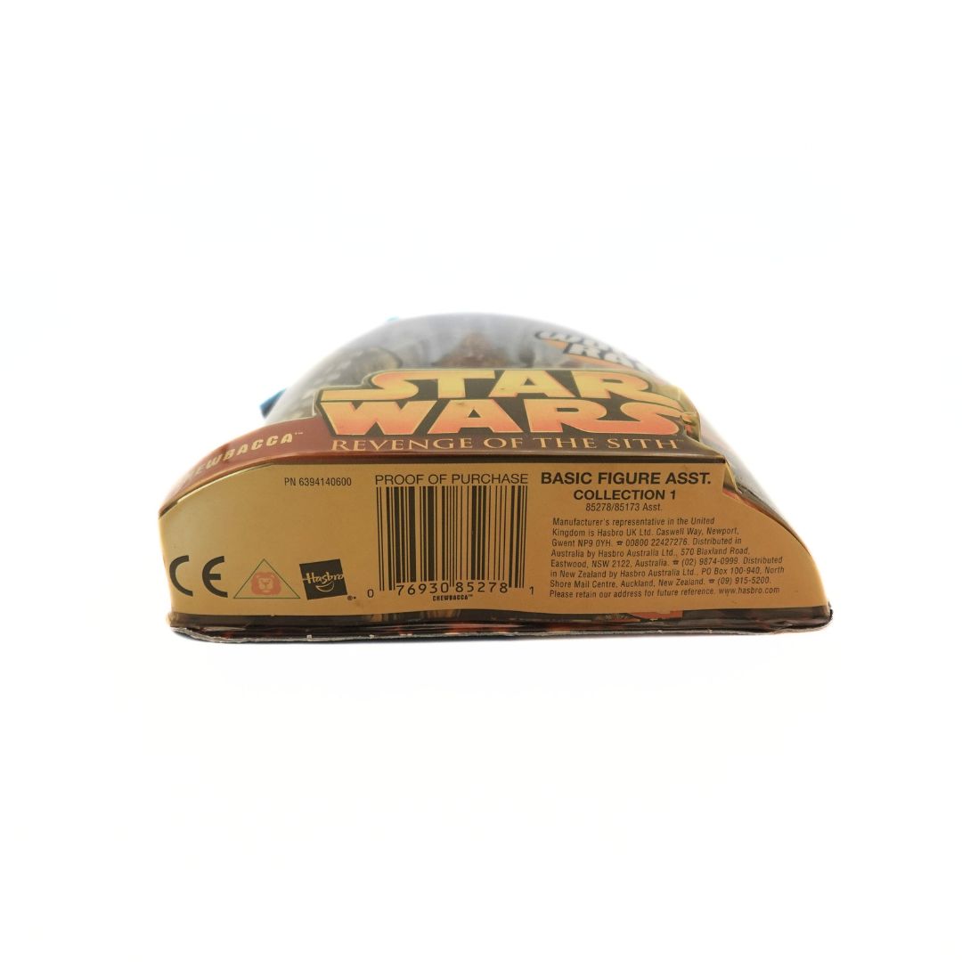 Barcode and copyright information on the underside of the Star Wars Wookie Rage Chewbacca toy