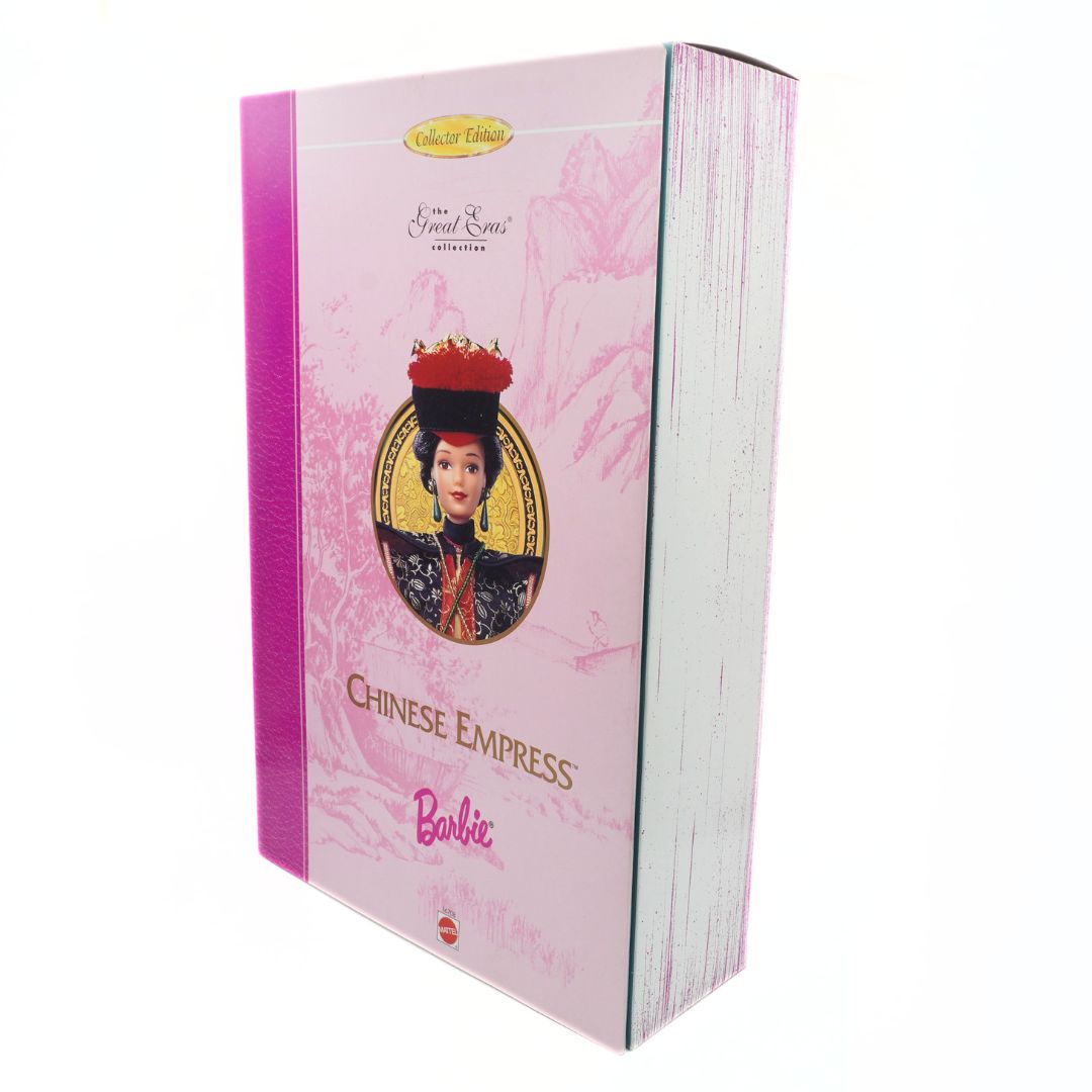 Barbie Chinese Empress doll packaging with pink and white design