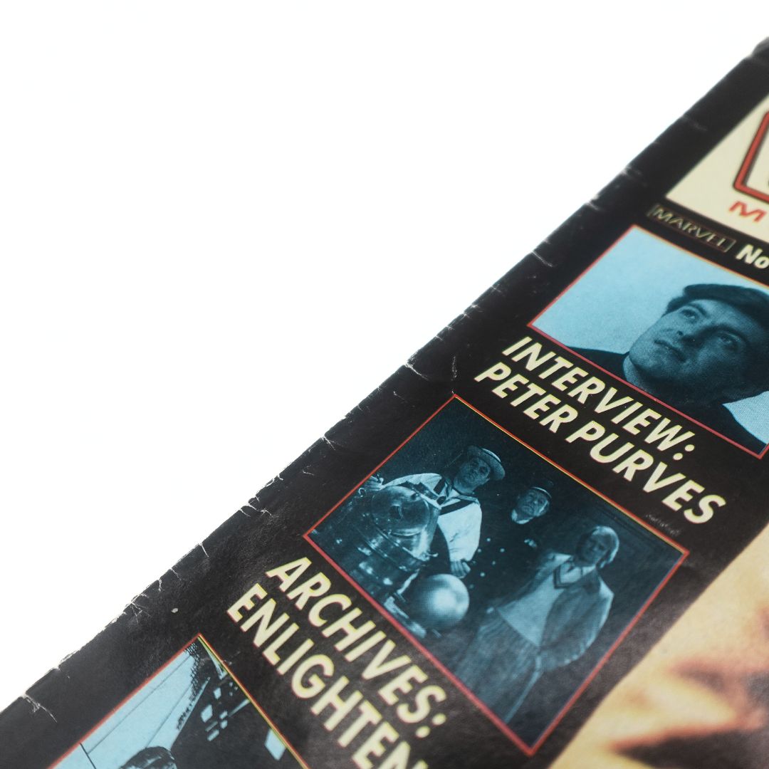 Creasing on the binding of a 1987 issue of the Doctor Who Magazine