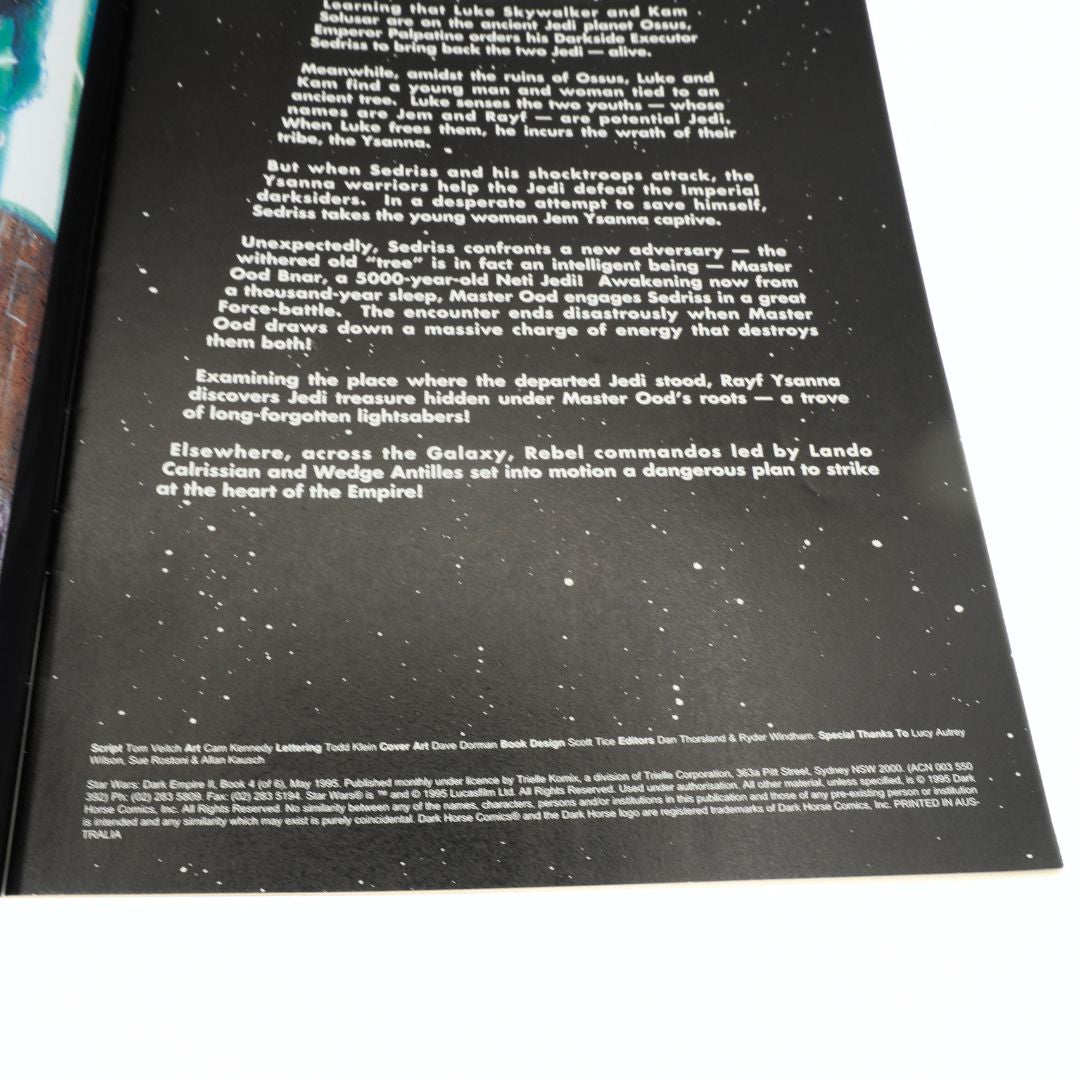 Star Wars comic book publishing page