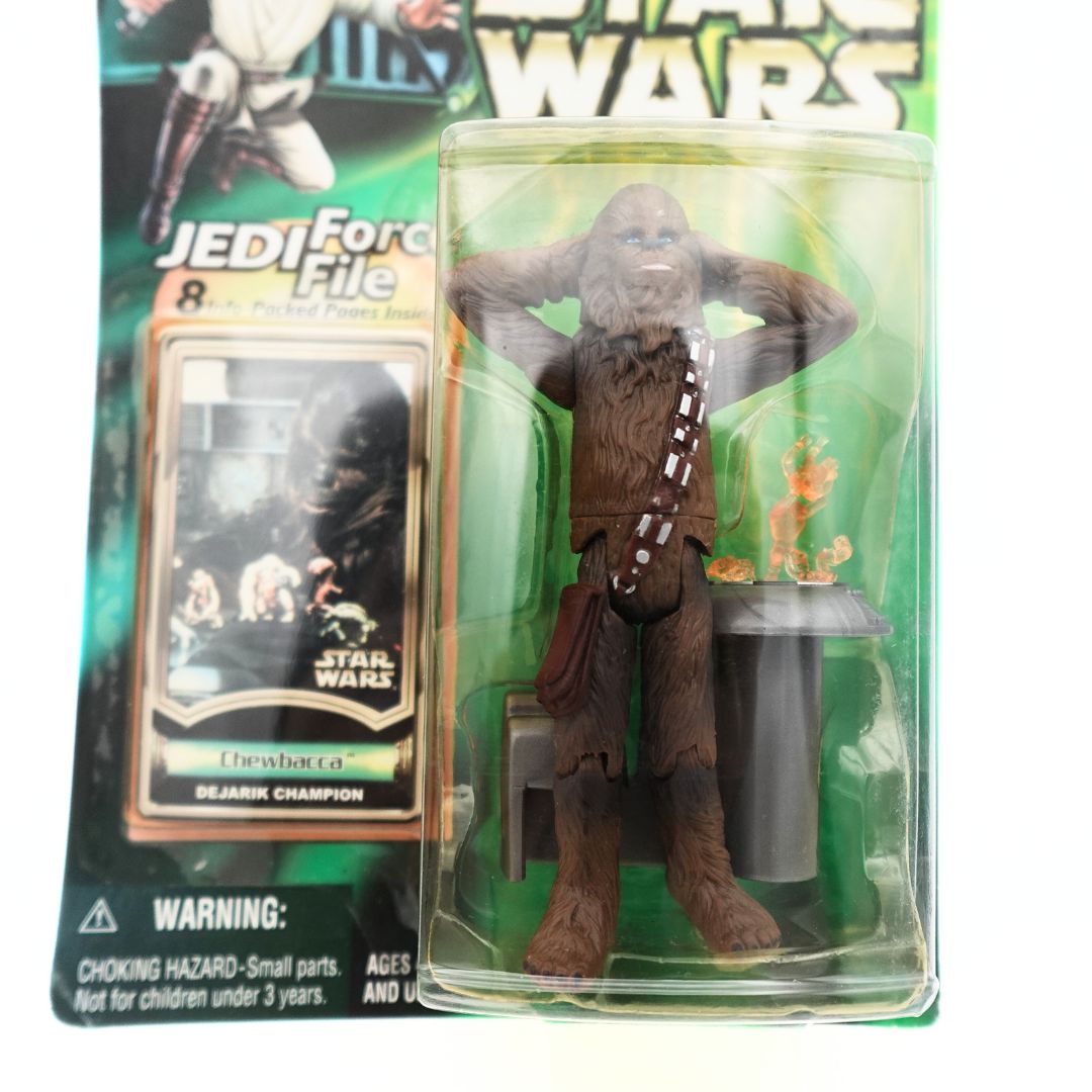 Closeup of the Chewbacca Dejarik Champion action figure released by Hasbro in 2000