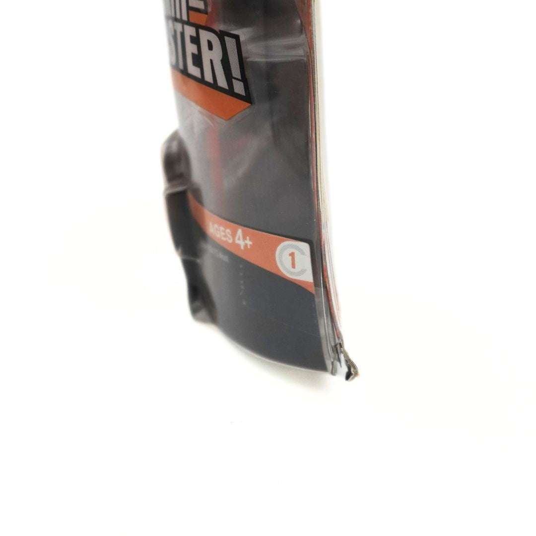 Wear to the corner of a 2005 Destroyer Droid in its original packaging