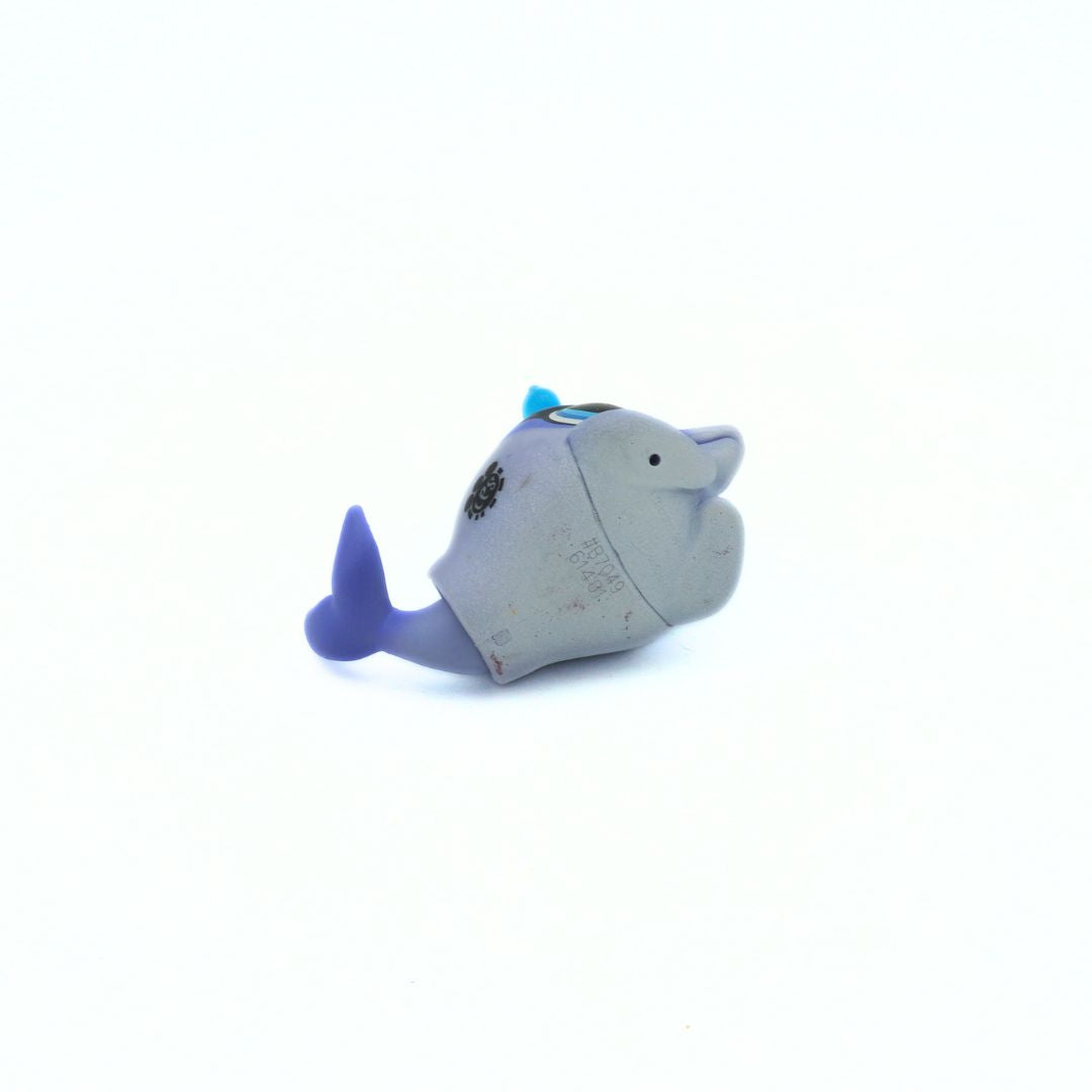 Underside of a plastic Dolphin toy released by Littlest Pet Shop