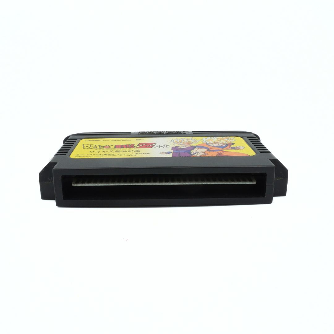 Underside of a vintage 1993 Dragon Ball Z Famicom game cartridge