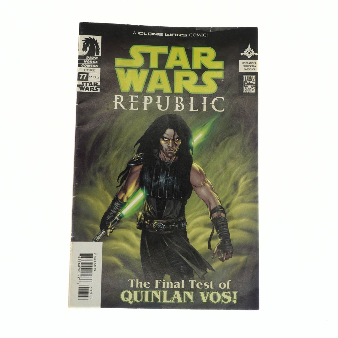 Star Wars Republic comic book cover featuring a character with a lightsaber on a white background