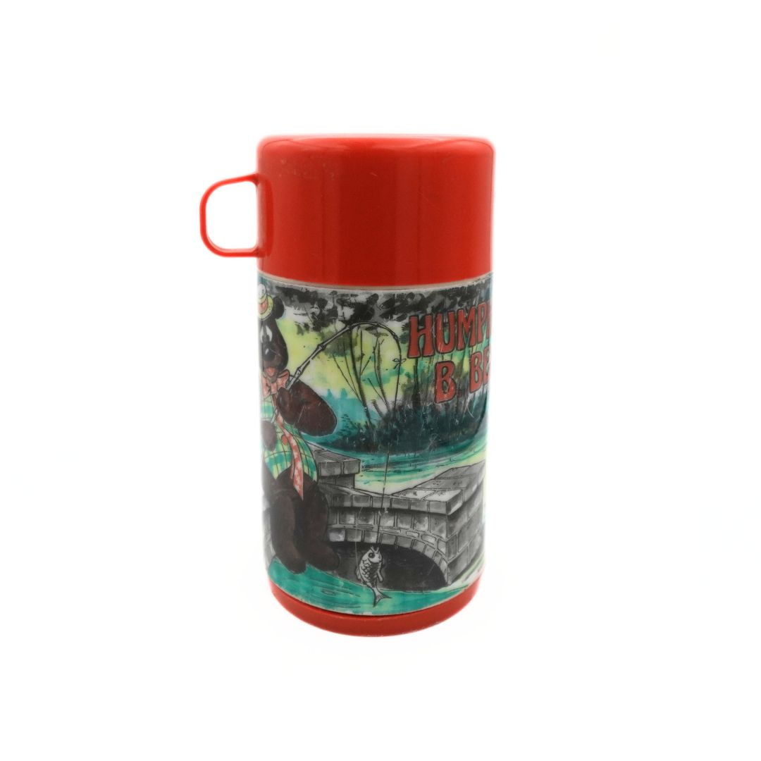 Vintage Aladdin Humphrey B Bear Thermos with red lid