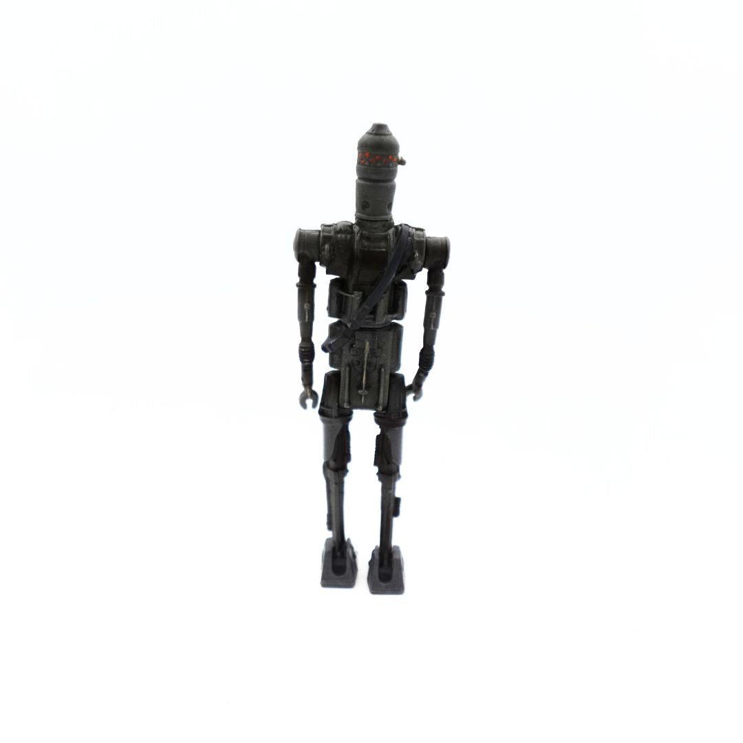 1996 Star Wars IG-88 droid with orange eyes and a dark grey construction