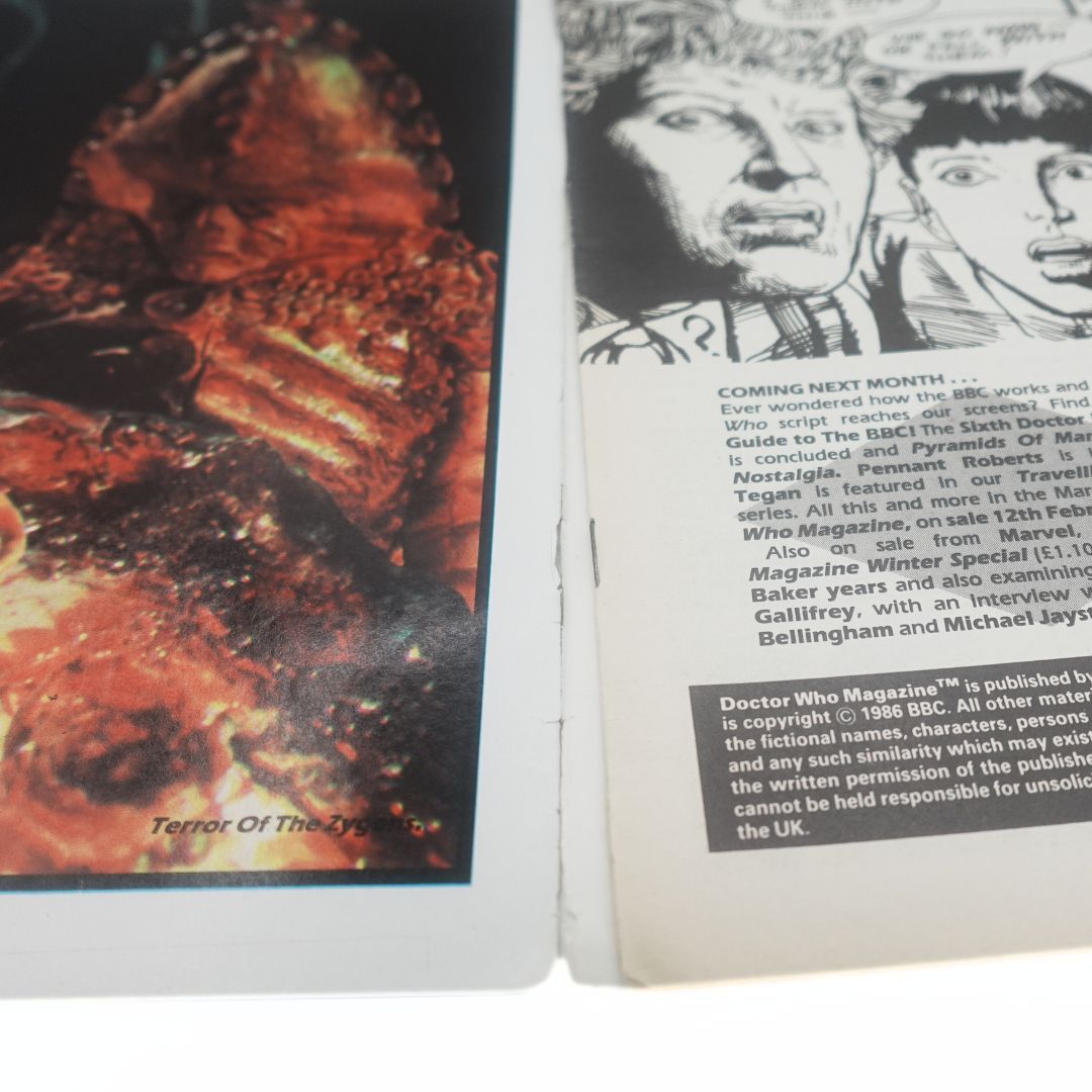 Loosening pages from a 1987 Doctor Who Magazine