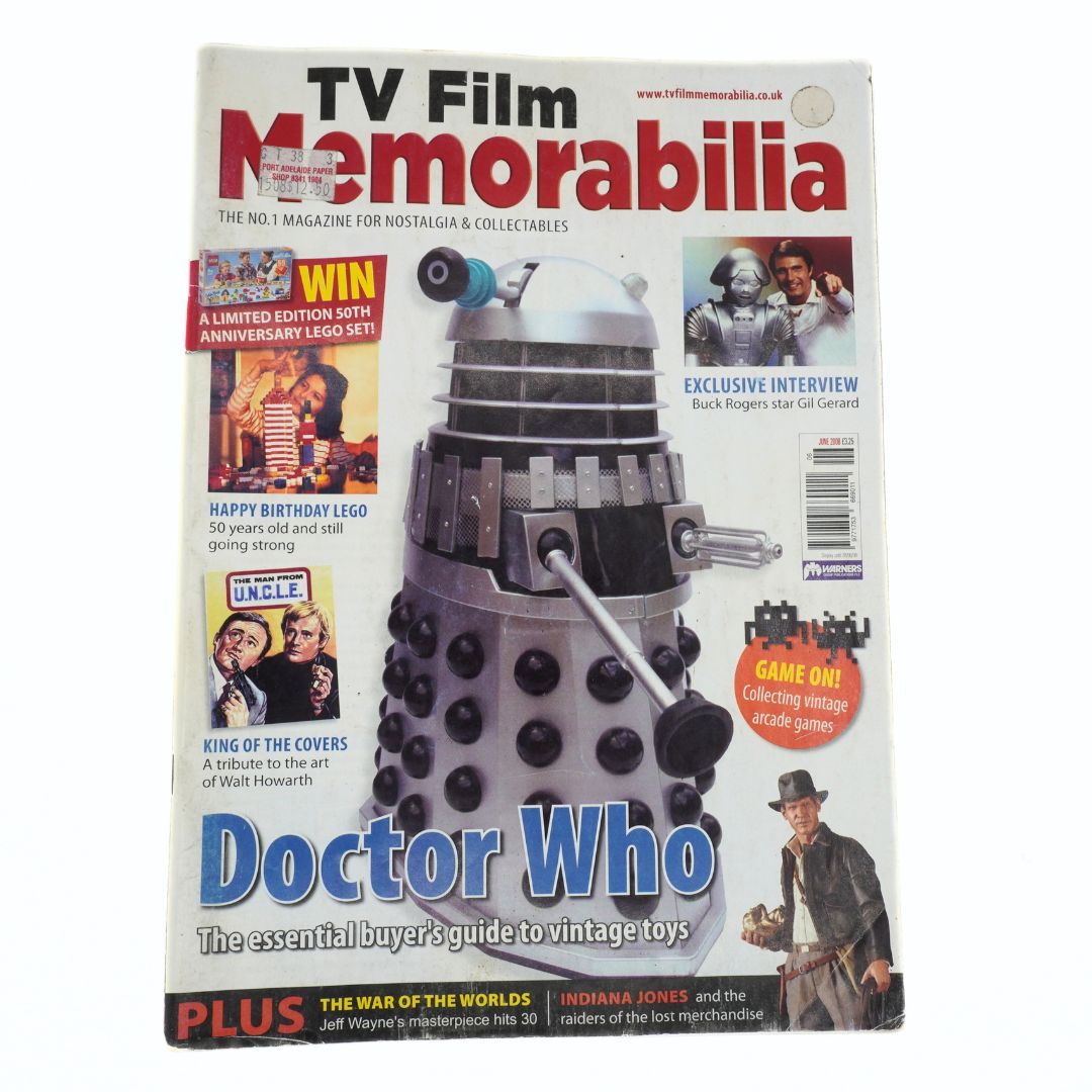 Cover of a memorabilia magazine featuring a photo of a Dalek
