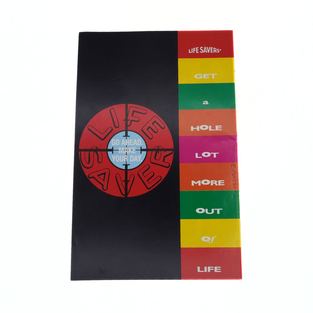 Life Savers candy packaging with colorful text on a white background