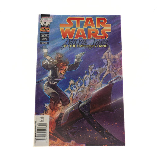 Comic book cover of 'Star Wars: By the Emperor's Hand' with a character in a spacecraft.