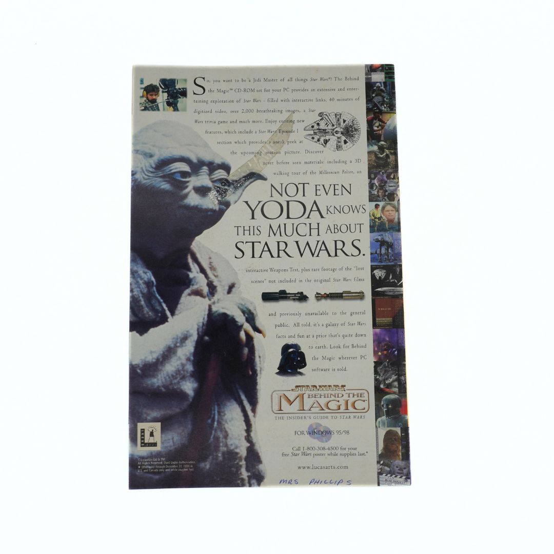 Advertisement for 'Star Wars' featuring Yoda with text 'Not Even Yoda knows this much about Star Wars'.