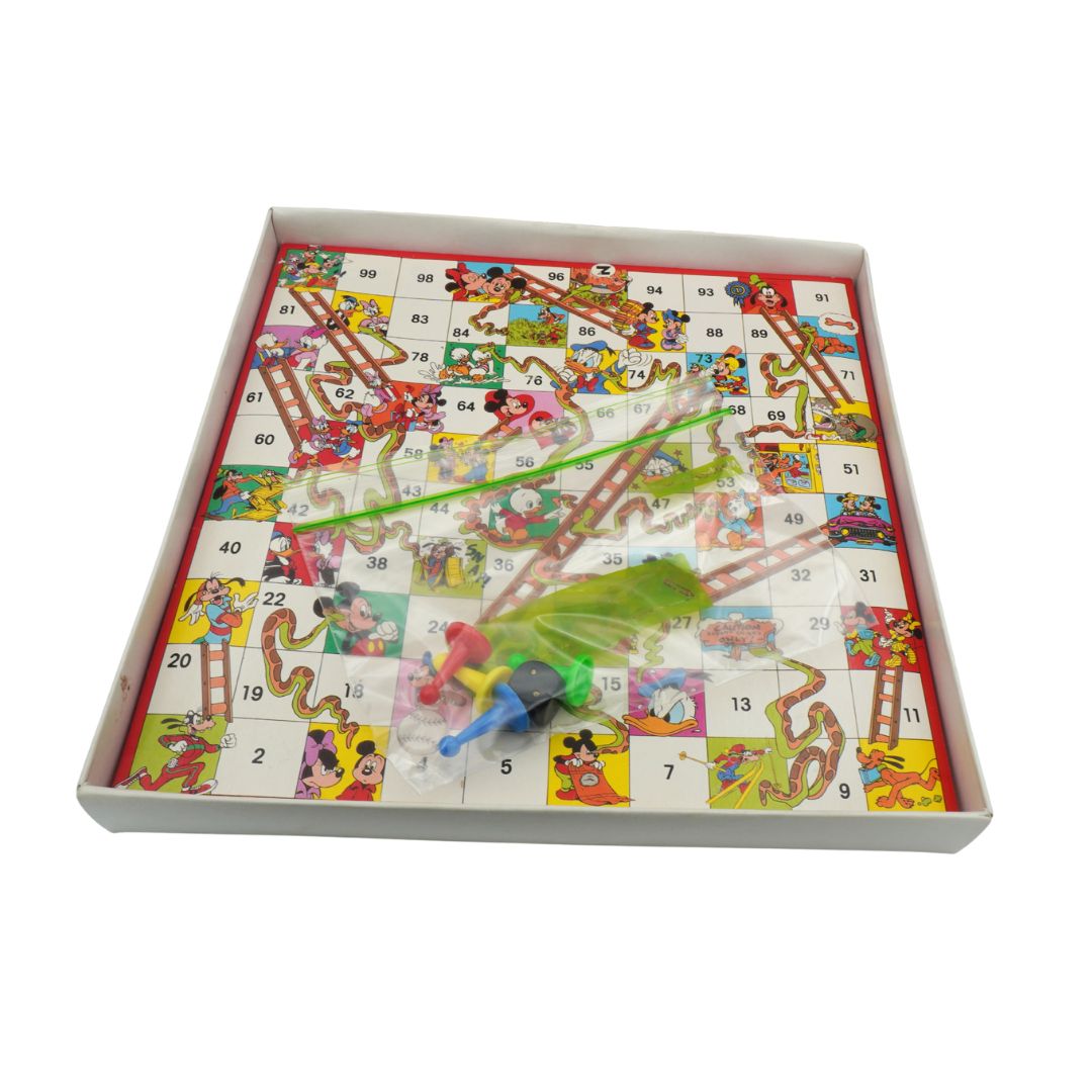 The board game Snakes and Ladders with Disney characters
