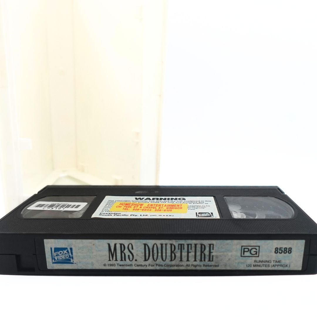 Photo of a Mrs. Doubtfire VHS tape by Fox Video