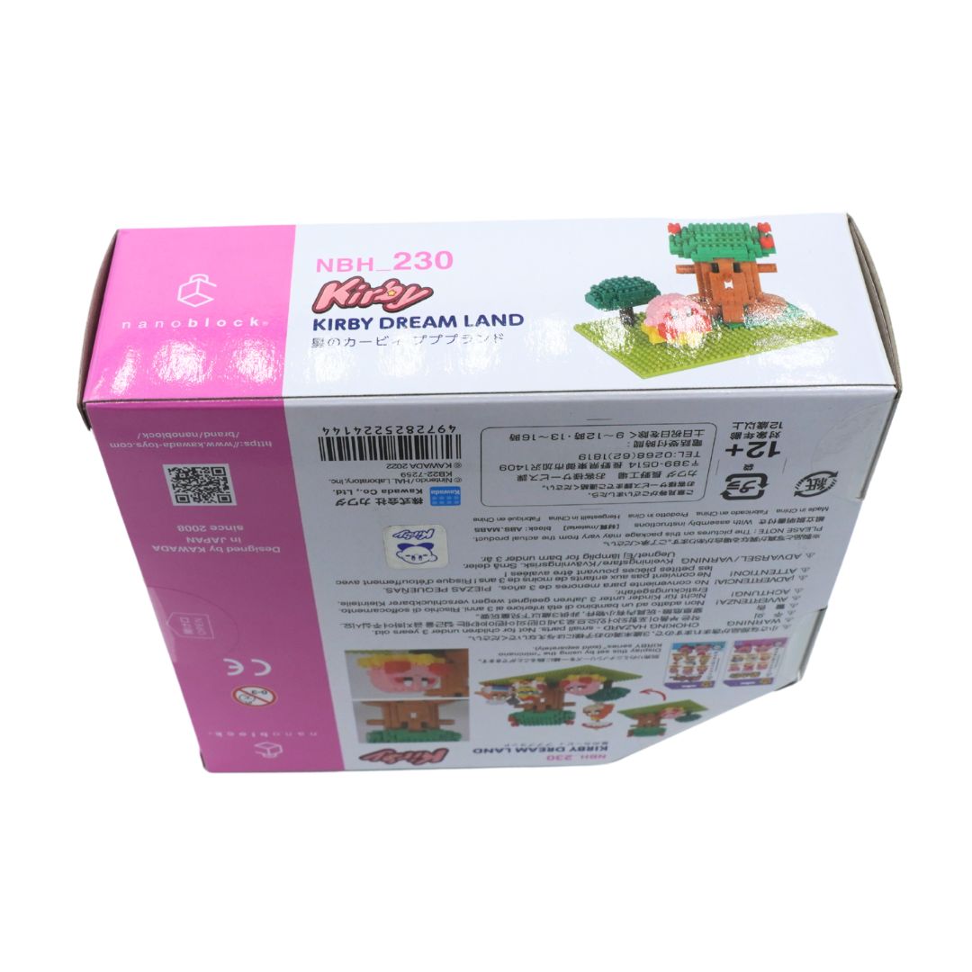Nanoblocks Kirby Dream Land NBH_230 toy building block set in its original retail packaging, showing the front and side panels of the box against a white background.