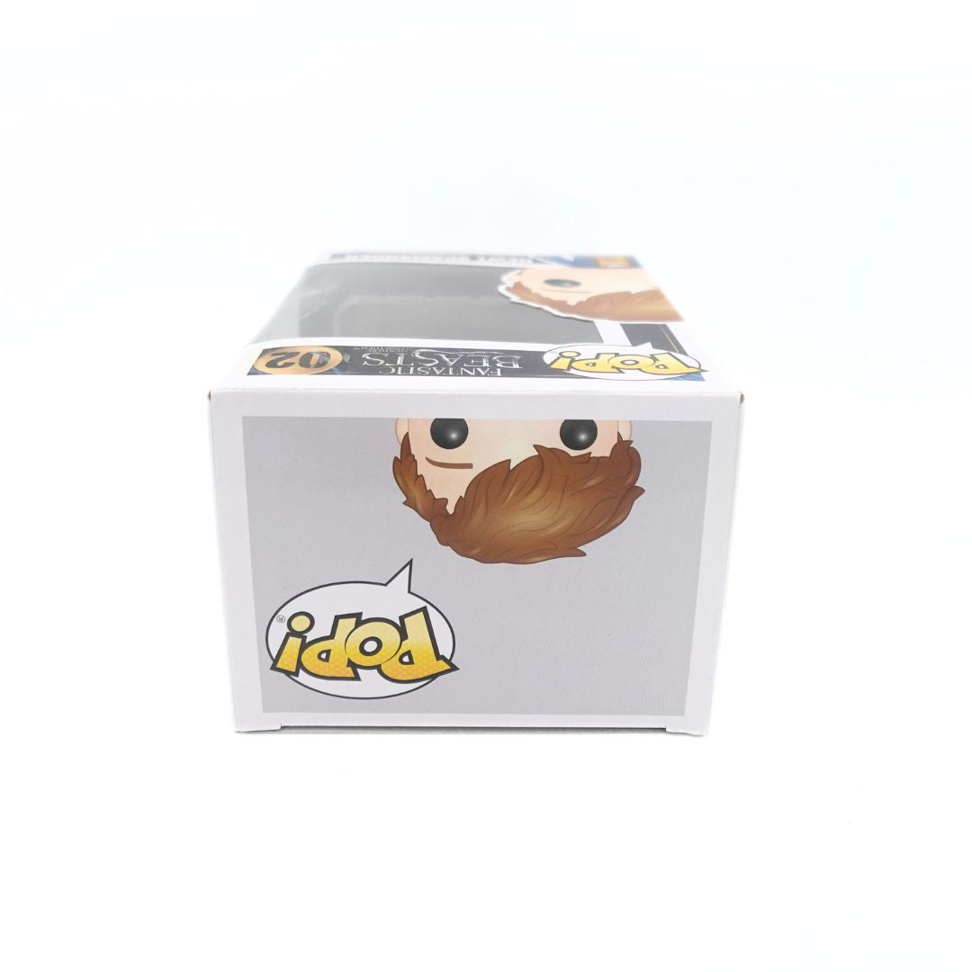 Top down photo of the Newt Scamander Funko Pop packaging