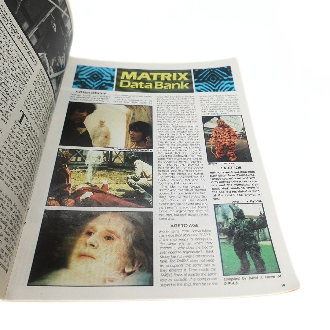 Page 19 of the 1987 issue 121 of Doctor Who Magazine, showing a page in full colour