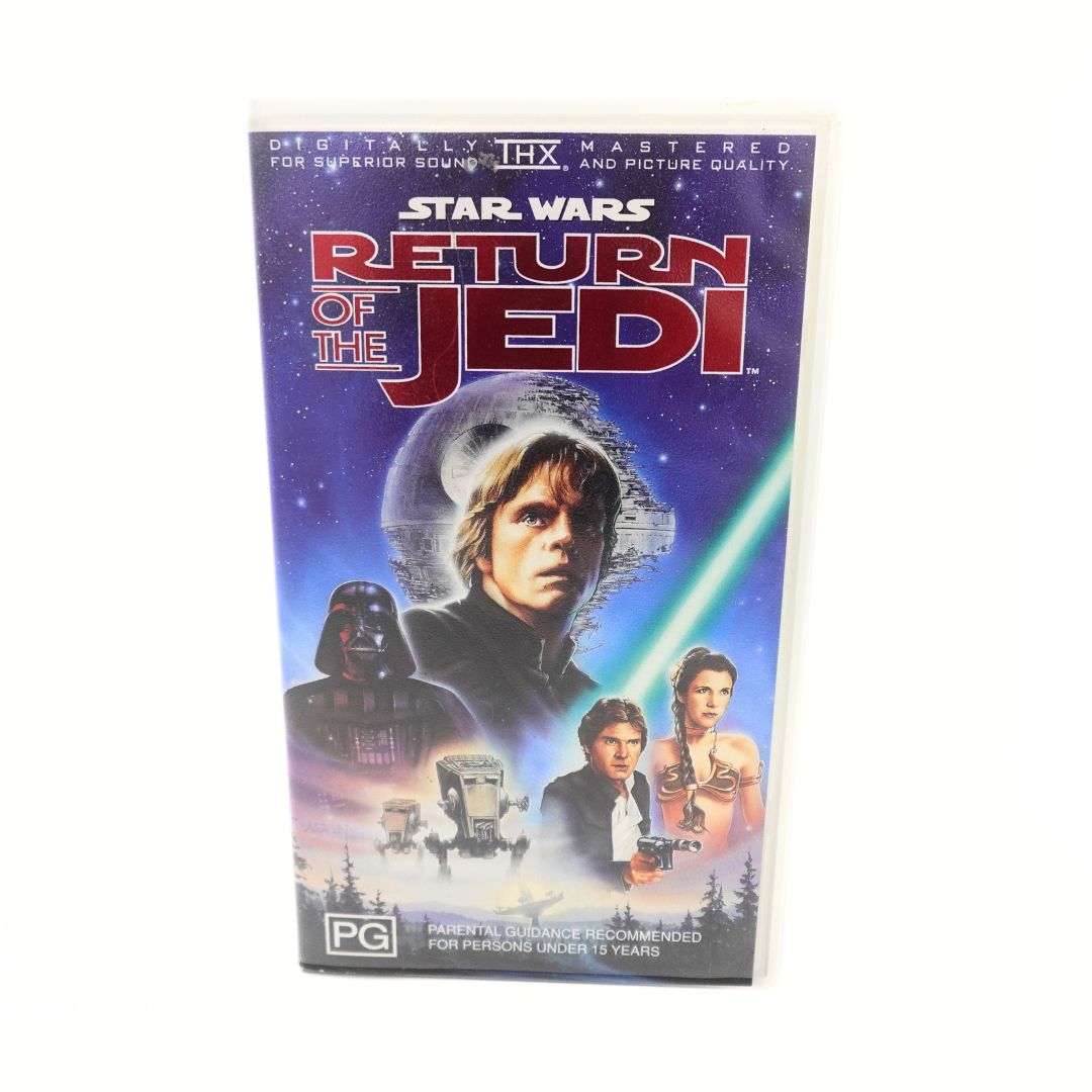 Photo of the front cover of the Return of the Jedi Digitally Remastered Australian release tape