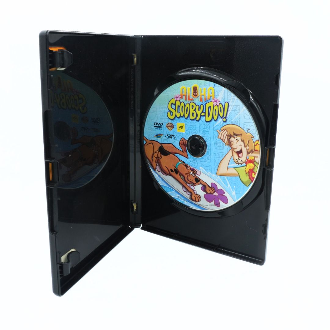 DVD case with a 'Scooby-Doo' DVD inside on a white background