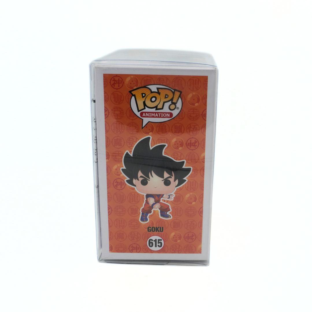 Funko Pop! Animation figure packaging with Goku on an orange background