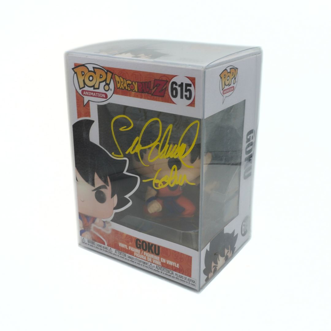 Pop! Vinyl box featuring a character from Dragon Ball Z with 'Goku' text on a white background