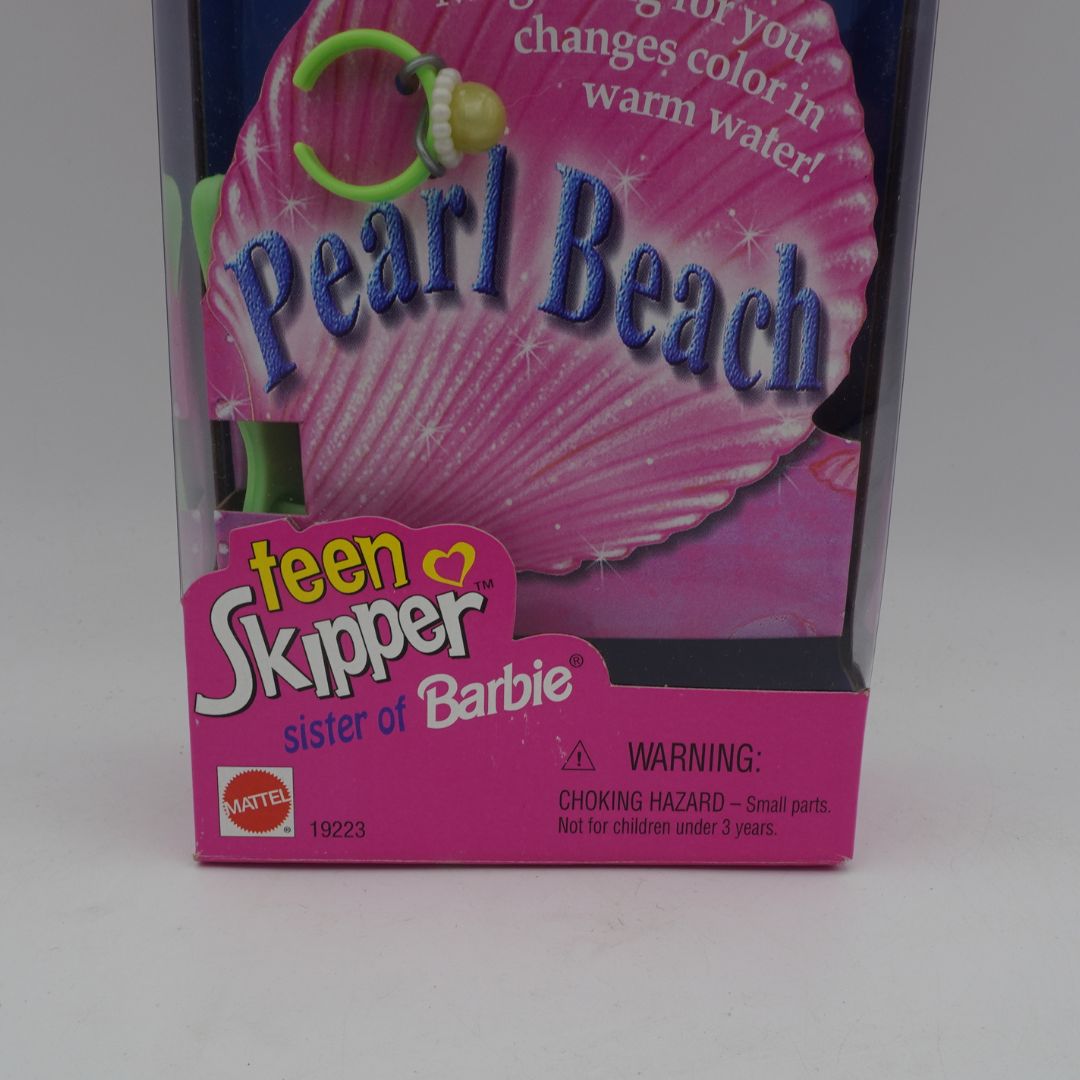 Packaging of Teen Skipper doll from Mattel with pink shell design