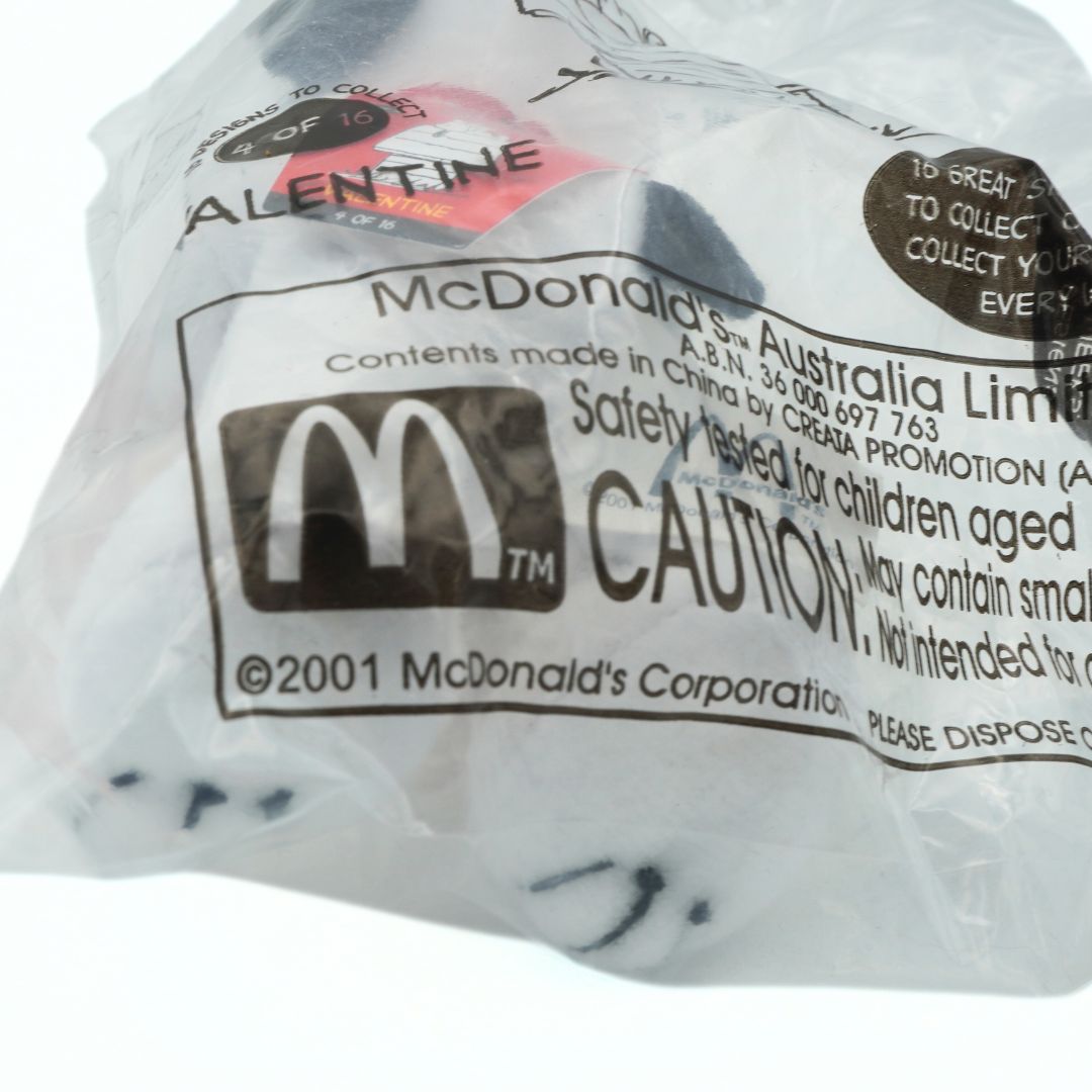 McDonald's toy packaging with visible branding and text