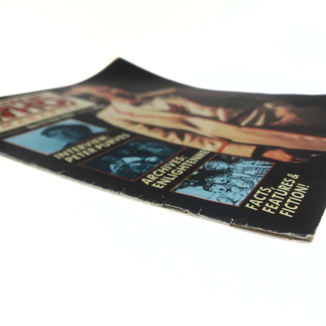 Doctor Who Magazine, issue 121 showing the loosening of the binding from the 1987 issue