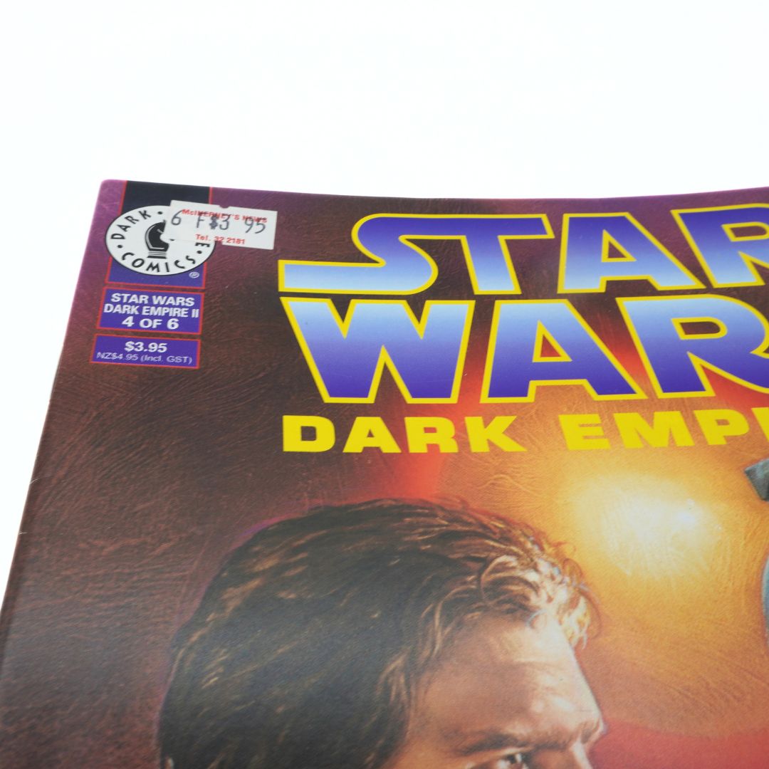 Original price tag attached to a vintage Star Wars Dark Empire II comic book